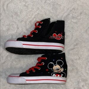 Disney Black and Red Mickey High-Top Sneakers for Kids